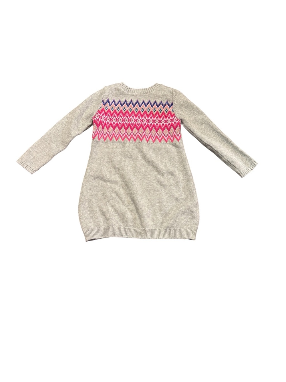 3 for $18 Carter’s Cream Sweater Dress with Pink/Purple Fair Isle Yoke, sz 3T